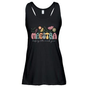 Maestra Helping Little Minds Grow Last Day Of School Ladies Essential Flowy Tank