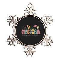 Maestra Helping Little Minds Grow Last Day Of School Metallic Star Ornament