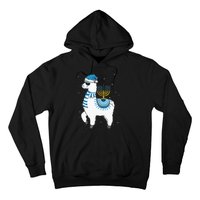 Menorah Hanukkah Llama Cute Alpaca Chanukah Christmas Pajama Hoodie