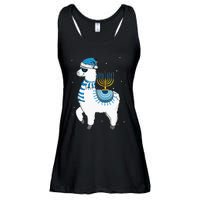 Menorah Hanukkah Llama Cute Alpaca Chanukah Christmas Pajama Ladies Essential Flowy Tank