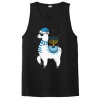 Menorah Hanukkah Llama Cute Alpaca Chanukah Christmas Pajama PosiCharge Competitor Tank