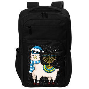 Menorah Hanukkah Llama Cute Alpaca Chanukah Impact Tech Backpack