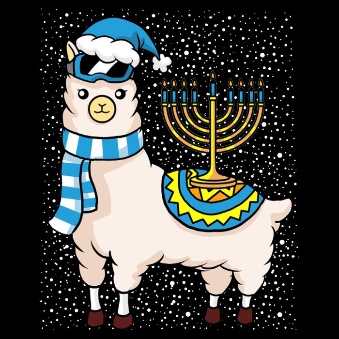 Menorah Hanukkah Llama Cute Alpaca Chanukah Backpack