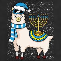 Menorah Hanukkah Llama Cute Alpaca Chanukah Adult Drive Performance Visor