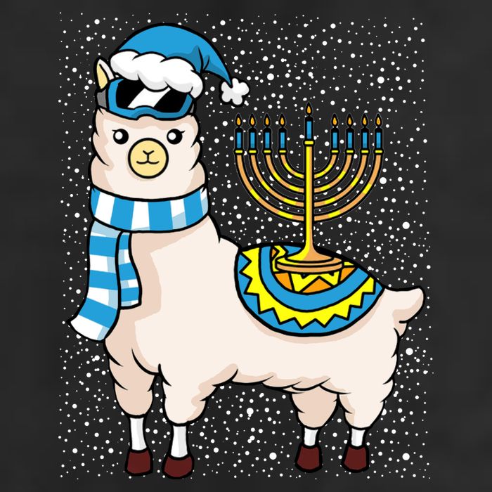 Menorah Hanukkah Llama Cute Alpaca Chanukah Adult Drive Performance Visor