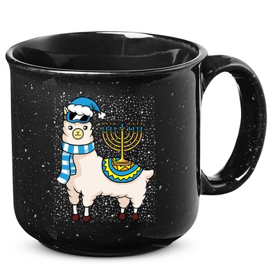 Menorah Hanukkah Llama Cute Alpaca Chanukah 15oz Campfire Ceramic Mug