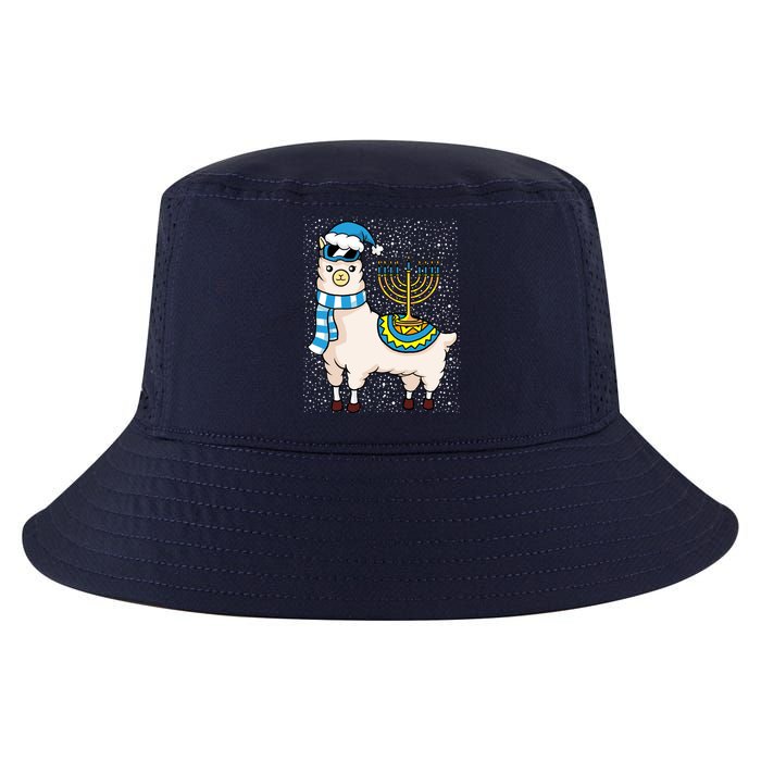 Menorah Hanukkah Llama Cute Alpaca Chanukah Cool Comfort Performance Bucket Hat