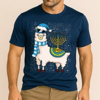 Menorah Hanukkah Llama Cute Alpaca Chanukah Cooling Performance Crew T-Shirt