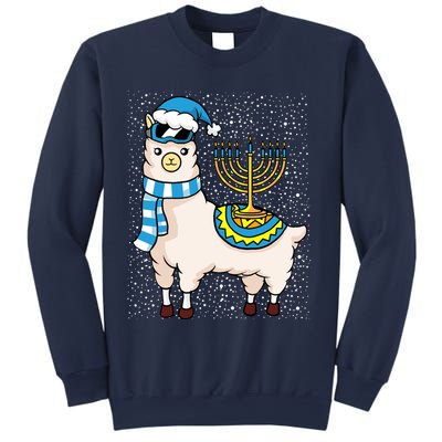 Menorah Hanukkah Llama Cute Alpaca Chanukah Sweatshirt