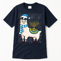 Menorah Hanukkah Llama Cute Alpaca Chanukah Tall T-Shirt