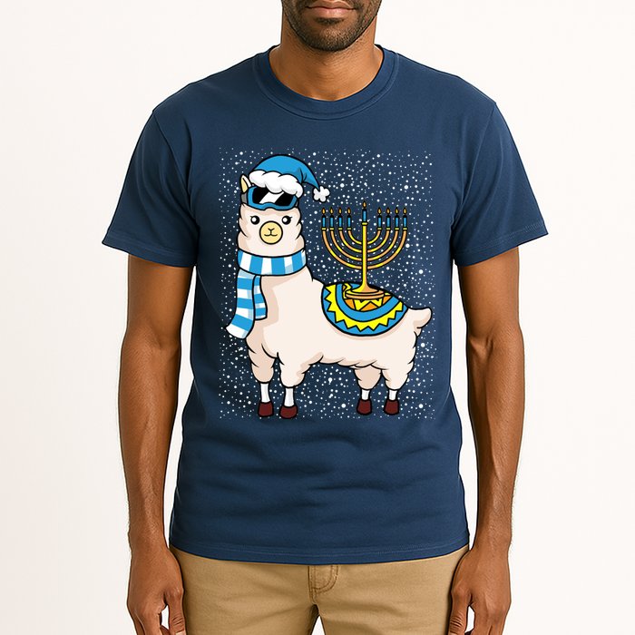 Menorah Hanukkah Llama Cute Alpaca Chanukah Tall T-Shirt
