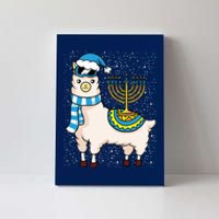 Menorah Hanukkah Llama Cute Alpaca Chanukah Canvas