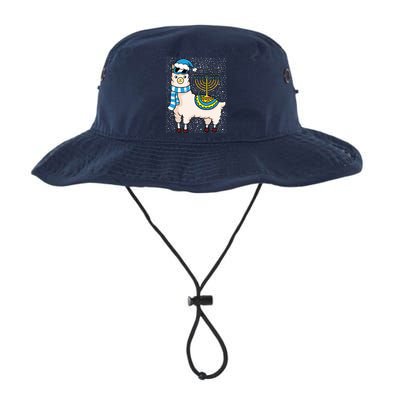 Menorah Hanukkah Llama Cute Alpaca Chanukah Bucket Hat