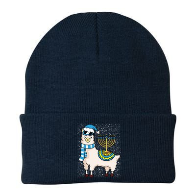 Menorah Hanukkah Llama Cute Alpaca Chanukah Beanie