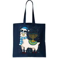 Menorah Hanukkah Llama Cute Alpaca Chanukah Tote Bag