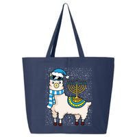 Menorah Hanukkah Llama Cute Alpaca Chanukah 25L Jumbo Tote