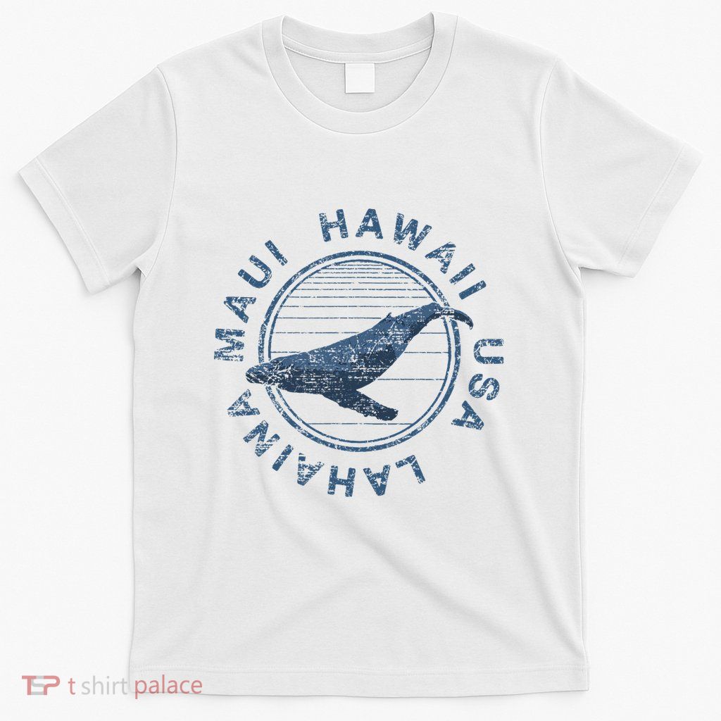 Maui Hawaii Lahaina Vintage Whale T-Shirt