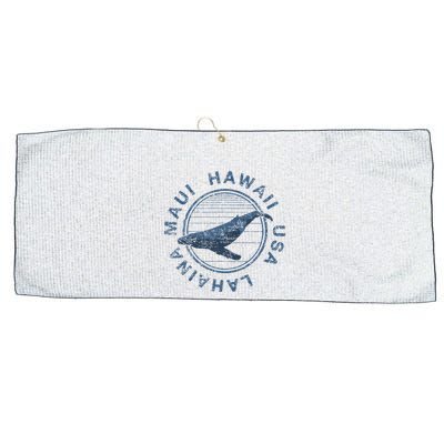Maui Hawaii Lahaina Vintage Whale Large Microfiber Waffle Golf Towel