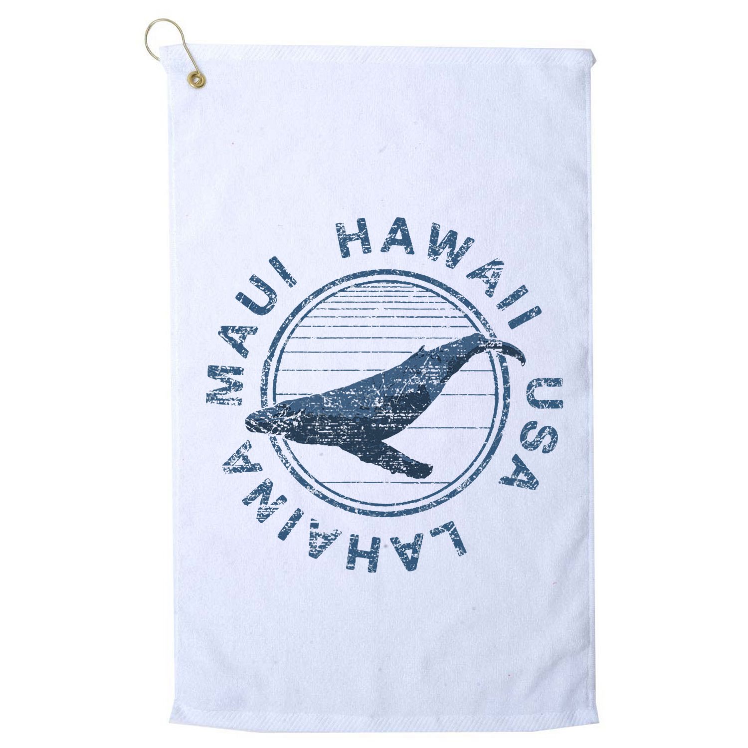 Maui Hawaii Lahaina Vintage Whale Golf Towel