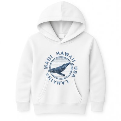 Maui Hawaii Lahaina Vintage Whale Kids Hoodie