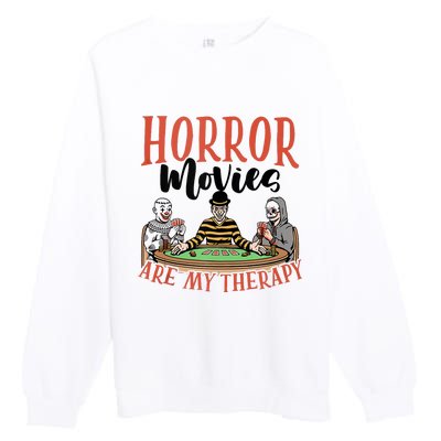 Movie Horror Lover Scary Horror Film Horror Movies Premium Crewneck Sweatshirt