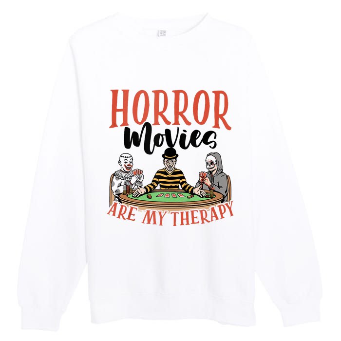 Movie Horror Lover Scary Horror Film Horror Movies Premium Crewneck Sweatshirt