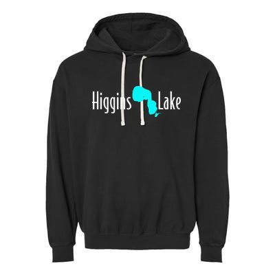 Minimalist Higgins Lake Michigan Garment-Dyed Fleece Hoodie