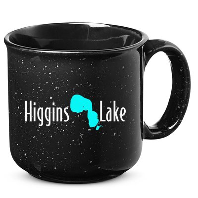 Minimalist Higgins Lake Michigan 15oz Campfire Ceramic Mug