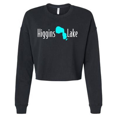 Minimalist Higgins Lake Michigan Cropped Pullover Crew