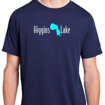 Minimalist Higgins Lake Michigan Adult ChromaSoft Performance T-Shirt