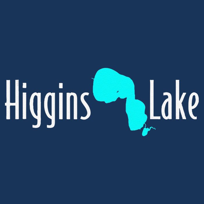 Minimalist Higgins Lake Michigan Drawstring Bag