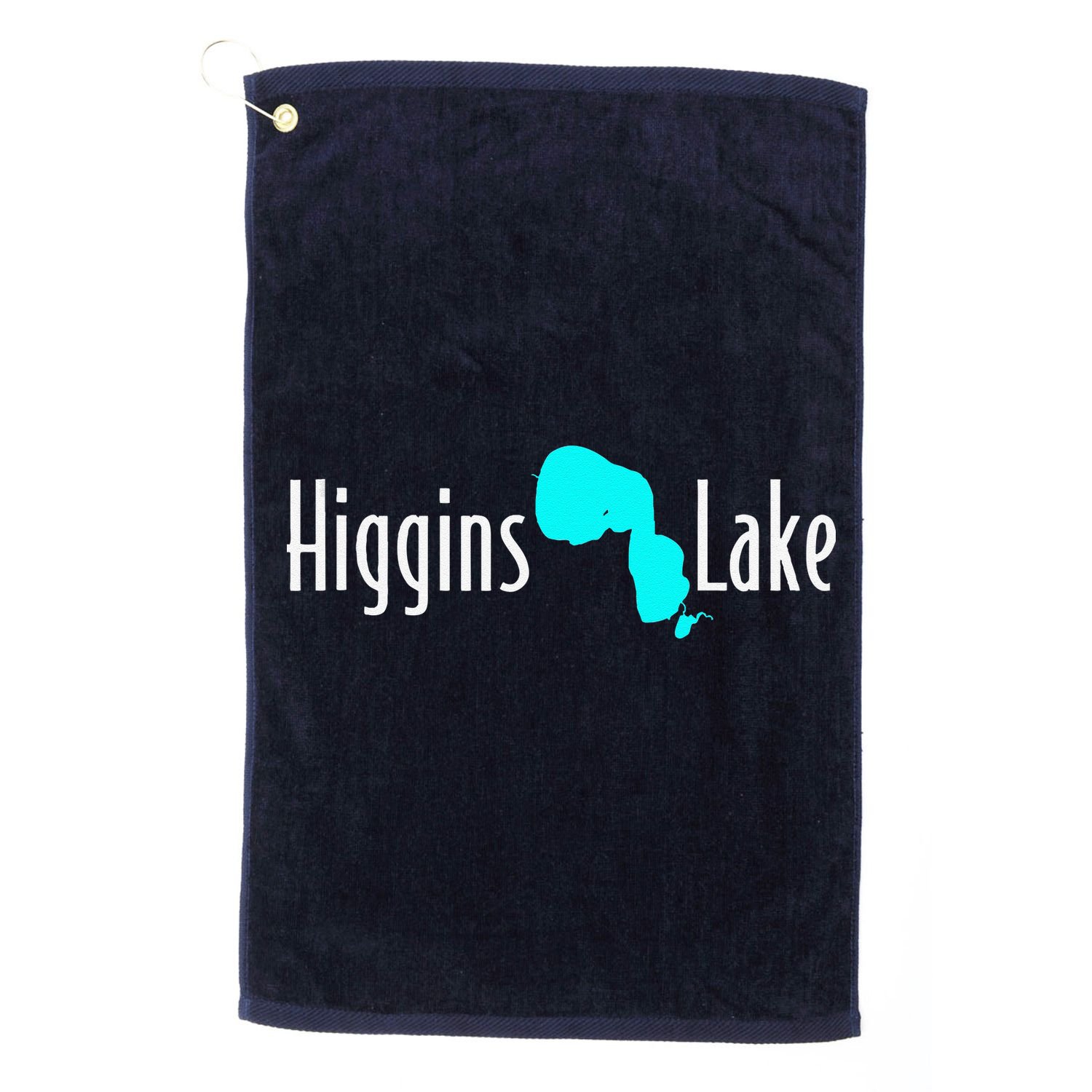 Minimalist Higgins Lake Michigan Golf Towel