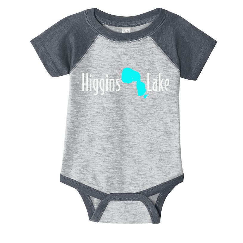 Minimalist Higgins Lake Michigan Infant Baby Jersey Bodysuit