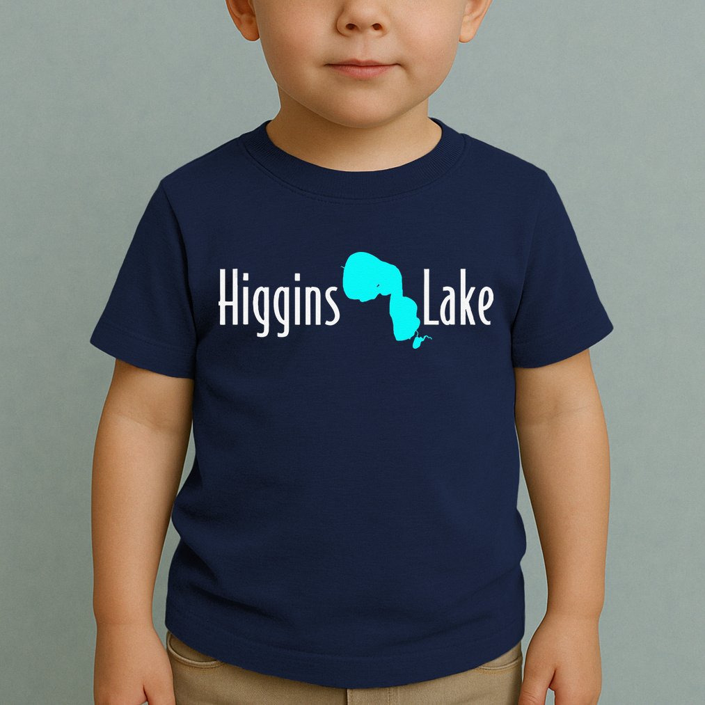 Minimalist Higgins Lake Michigan Toddler T-Shirt