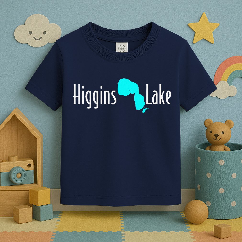 Minimalist Higgins Lake Michigan Toddler T-Shirt