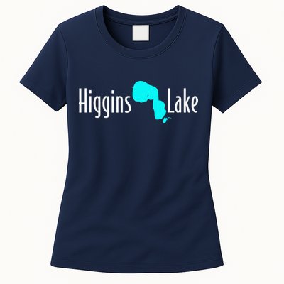 Minimalist Higgins Lake Michigan Womens T-Shirt