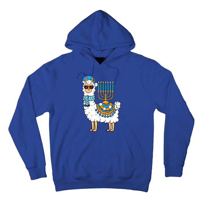 Menorah Hanukkah Llama Cute Alpaca Chanukah Hoodie