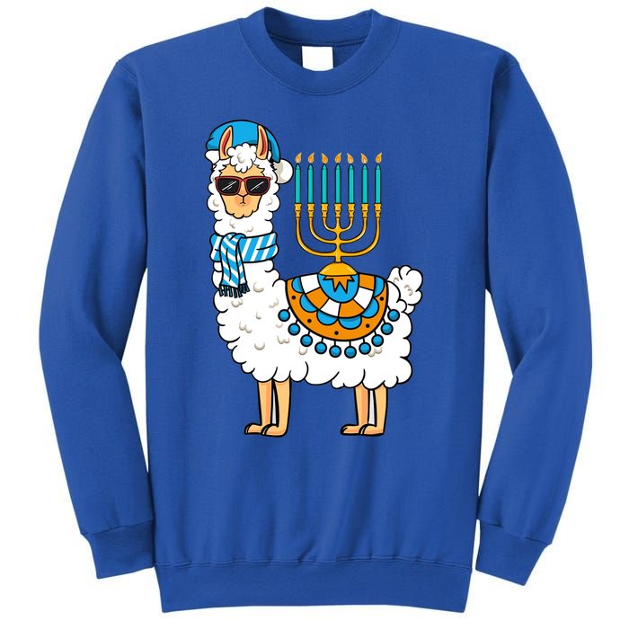 Menorah Hanukkah Llama Cute Alpaca Chanukah Sweatshirt