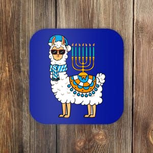 Menorah Hanukkah Llama Cute Alpaca Chanukah Coaster