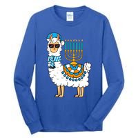 Menorah Hanukkah Llama Cute Alpaca Chanukah Tall Long Sleeve T-Shirt