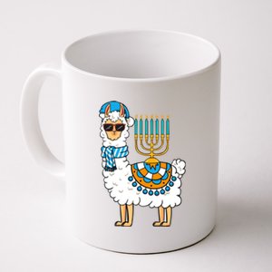 Menorah Hanukkah Llama Cute Alpaca Chanukah Coffee Mug