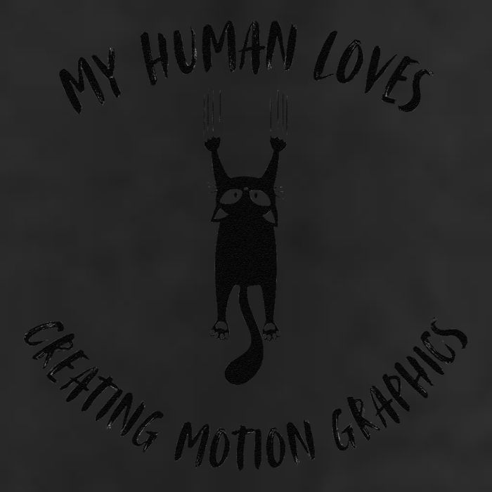 My Human Loves Creating Motion Graphics Cat Parent Hobby Knit Cap Winter Beanie