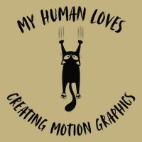 My Human Loves Creating Motion Graphics Cat Parent Hobby Tall Long Sleeve T-Shirt