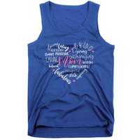 Mom Heart Love Typography Mothers Day Blessed Mama Life Gift Tank Top