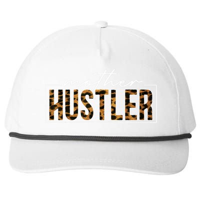 Mother Hustler Leopard Funny Mother Day Handwritten Style Snapback Five-Panel Rope Hat