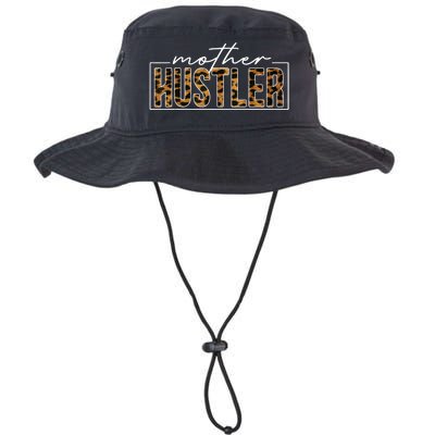 Mother Hustler Leopard Funny Mother Day Handwritten Style Legacy Cool Fit Booney Bucket Hat