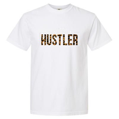 Mother Hustler Leopard Funny Mother Day Handwritten Style Garment-Dyed Heavyweight T-Shirt