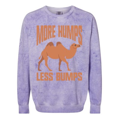 More Humps Less Bumps Camel Funny Gift Colorblast Crewneck Sweatshirt