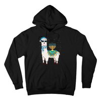 Menorah Hanukkah Llama Cute Alpaca Chanukah Gift Hoodie