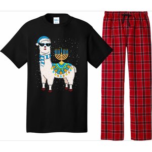 Menorah Hanukkah Llama Cute Alpaca Chanukah Gift Pajama Set